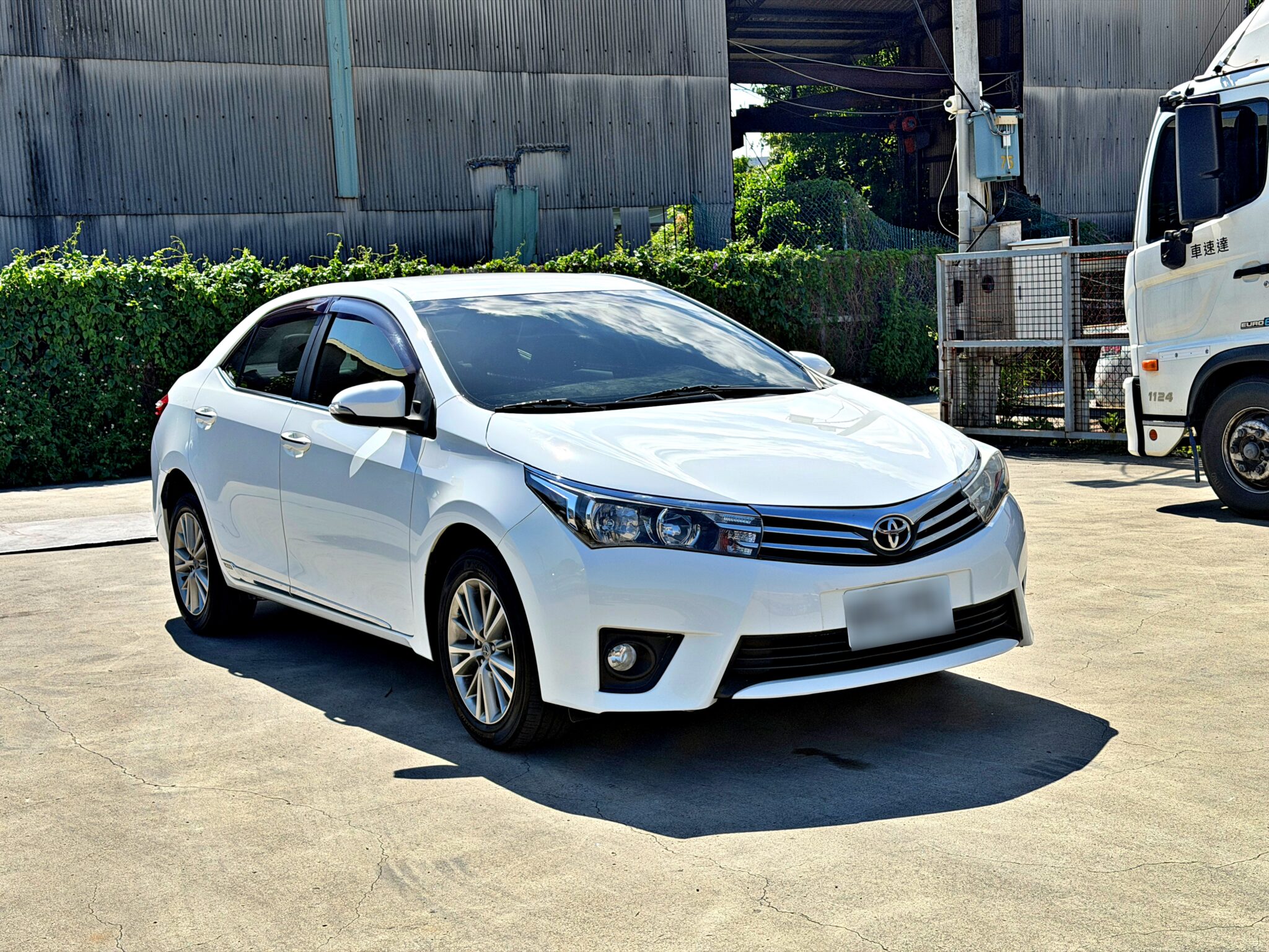 2015 Corolla Altis 經典版Safety+ 白色 右前 45 度車身線條